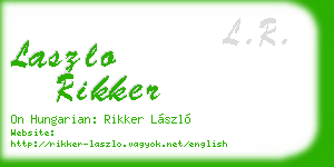 laszlo rikker business card
