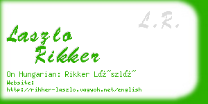 laszlo rikker business card